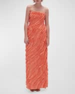 Image 2 of 5: Aje Terrene Strapless Frill Maxi Dress