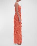 Image 4 of 5: Aje Terrene Strapless Frill Maxi Dress