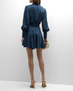 Image 3 of 6: Zimmermann Silk Wrap Mini Dress