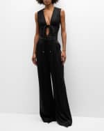 Image 2 of 7: Zimmermann Silk Wide-Leg Tuck Pants