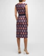 Image 4 of 6: Etro Optic Brocade Cap-Sleeve Dress