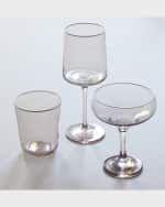 Image 2 of 2: Mariposa Fine Line Clear Coupe Glasses, Set of 4