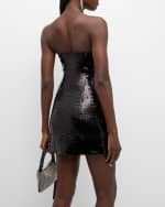 Image 4 of 6: A.L.C. Elsie Strapless Sequin Mini Dress