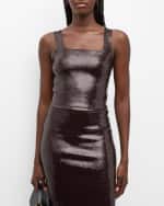 Image 2 of 7: A.L.C. Victoria Cropped Sequin Tank Top