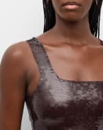 Image 6 of 7: A.L.C. Victoria Cropped Sequin Tank Top