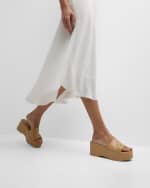 Image 2 of 6: Vince Polina Leather Slide Platform Sandals