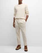 Image 5 of 6: Brunello Cucinelli Men's Fine Wale Pleated Corduroy Pants