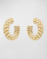 Image 1 of 2: Oscar de la Renta Candied Hoop Twist Earrings