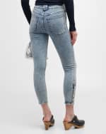 Image 4 of 6: FRAME The Snapped Denim Leggings