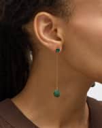 Image 2 of 5: Oscar de la Renta Crystal Pave Ball Drop Earrings