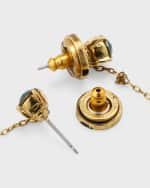 Image 3 of 5: Oscar de la Renta Crystal Pave Ball Drop Earrings