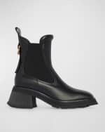 Image 1 of 5: Moncler Gigi Leather Chelsea Ankle Boots