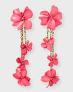 Image 1 of 5: Oscar de la Renta Floral Chandelier Earrings