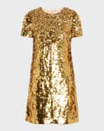 Image 1 of 6: Carolina Herrera Embellished Sequin Shift Dress