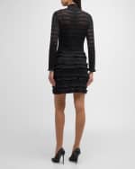 Image 3 of 6: Carolina Herrera Knit Turtleneck Mini Dress