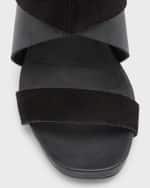 Image 4 of 6: Pedro Garcia Clair Mixed Leather Stiletto Mules