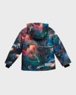 Image 4 of 5: Molo Boy's Castor Outer Space-Print Jacket, Size 4-6