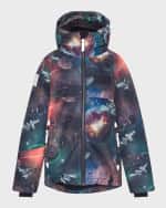 Image 1 of 5: Molo Boy's Castor Outer Space-Print Jacket, Size 4-6