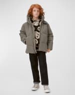 Image 4 of 7: Molo Boy's Halo Ribbed Puffer Jacket, Size 8-12