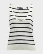 Image 1 of 6: Veronica Beard Conroe Stripe Tank Top