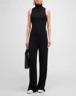 Image 5 of 6: Enza Costa Rib-Knit Sleeveless Turtleneck Sweater