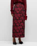 Image 2 of 6: Ganni Botanical Jacquard Long Pencil Skirt