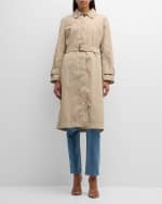 Image 2 of 6: Marella Villar Belted Water-Repellent Coat