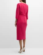 Image 3 of 6: Carolina Herrera Sheath Dress with Twist Waistband