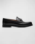 Image 1 of 6: Gucci Men's Kaveh Leather Bit Loafers