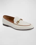 Image 4 of 5: Gucci Men's New Jordaan Canvas Bit Loafers