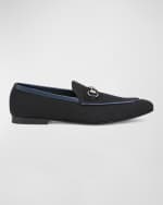 Image 1 of 5: Gucci Men's New Jordaan Canvas Bit Loafers