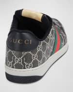 Image 2 of 5: Gucci Men's Screener GG Canvas Low-Top Sneakers with Web