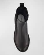 Image 4 of 4: Karl Lagerfeld Paris Men's Leather Lug Sole Chelsea Boots