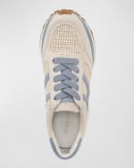 Image 4 of 4: Veronica Beard Valentina Mesh Suede Retro Sneakers