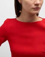 Image 5 of 5: Oscar de la Renta Crystal Pave Ball Drop Earrings