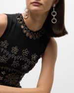 Image 5 of 5: Oscar de la Renta Long Coil Circle Link Earrings