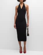 Image 5 of 6: Balmain Diamond Knit Halter Midi Dress