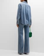 Image 3 of 6: Alice + Olivia Weezy High-Rise Wide-Leg Jeans