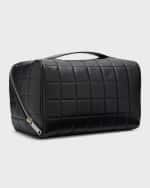 Image 4 of 6: Saint Laurent Men's Paris Quilted Leather Toiletry Bag