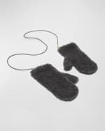 Image 1 of 2: Max Mara Ombrato Teddy Mittens