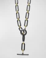 Image 4 of 4: LAGOS 18K Gold and Black Ceramic Signature Caviar Link Necklace