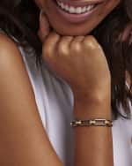 Image 2 of 4: LAGOS 18K Gold and Black Ceramic Signature Caviar Link Bracelet