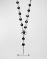 Image 4 of 4: LAGOS Sterling Silver Caviar Icon Black Ceramic Necklace