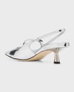 Image 3 of 6: Jimmy Choo Didi Metallic Mary Jane Slingback Pumps