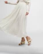 Image 2 of 6: Jimmy Choo Sacoria Pearly Dual-Band Wedge Sandals