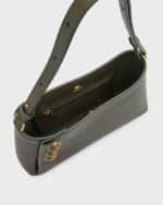 Image 5 of 6: Balmain Embleme Shoulder Bag in Grained Leather