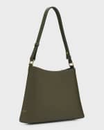 Image 4 of 6: Balmain Embleme Shoulder Bag in Grained Leather