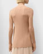 Image 4 of 6: FABIANA FILIPPI Ribbed Metallic Button-Down Cardigan