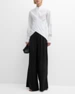 Image 5 of 6: FABIANA FILIPPI High-Rise Wide-Leg Twill Trousers
