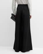 Image 4 of 6: FABIANA FILIPPI High-Rise Wide-Leg Twill Trousers
